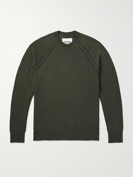 Dark green sweater from Jil Sander