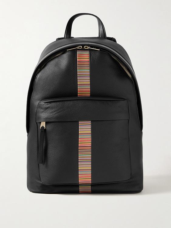 Striped black backpack from Paul Smith