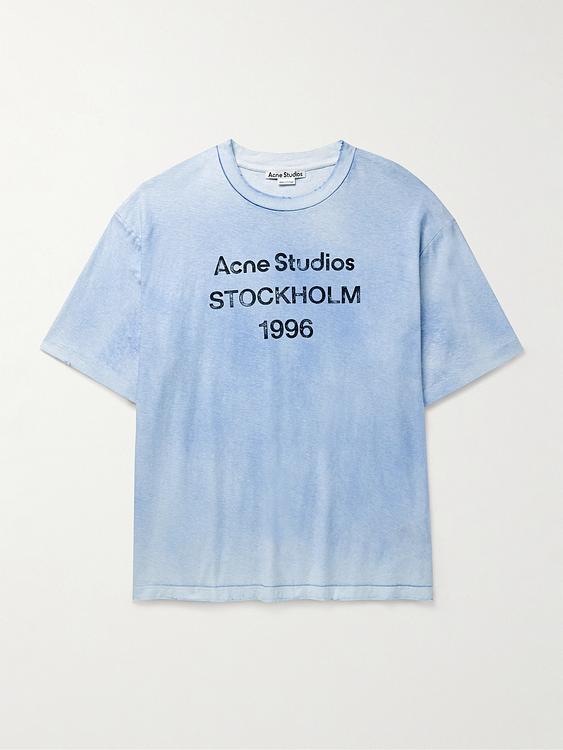 Print light blue t-shirt from Acne Studios