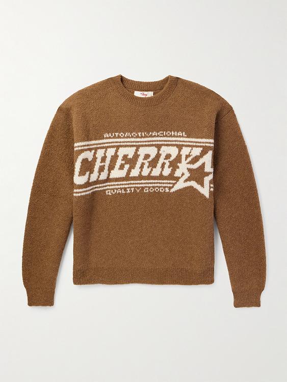 Print brown sweater from Cherry Los Angeles