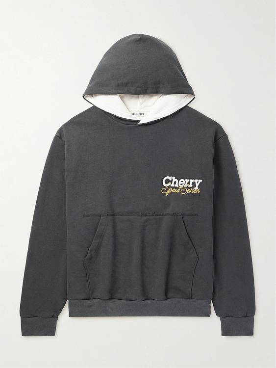 Print dark grey hooded sweatshirt from Cherry Los Angeles