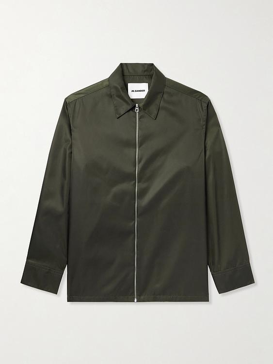 Dark green overshirt from Jil Sander