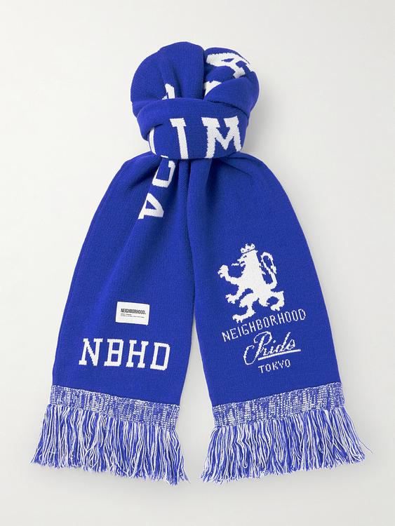 Print dark blue scarve from Neighborhood