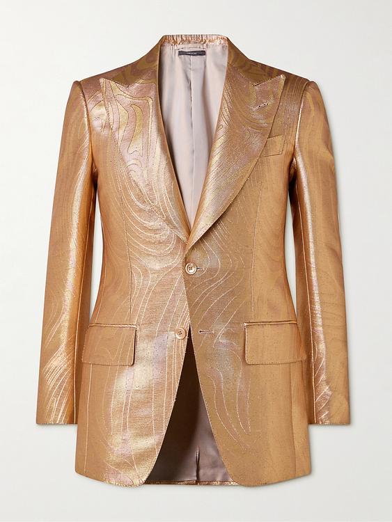 Taupe suit jacket from Tom Ford
