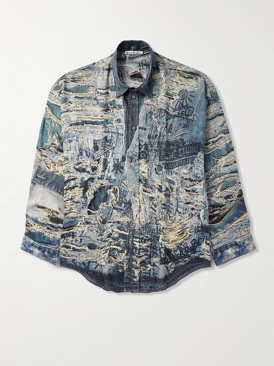 Grey linen shirt from Acne Studios