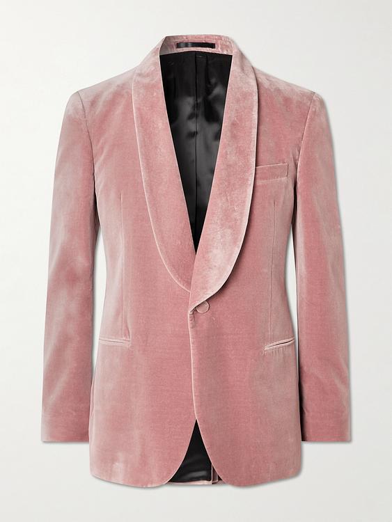 Peach tuxedo jacket from Mr P.