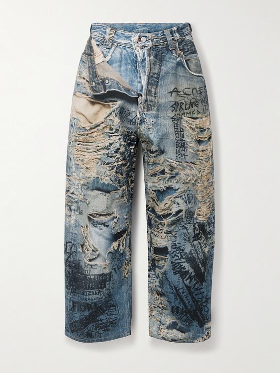 Grey distressed jeans from Acne Studios