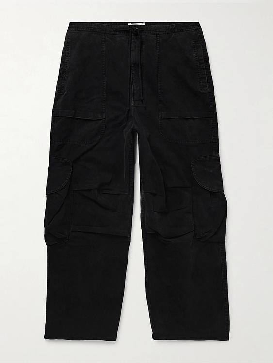Black cargo trousers from Entire Studios