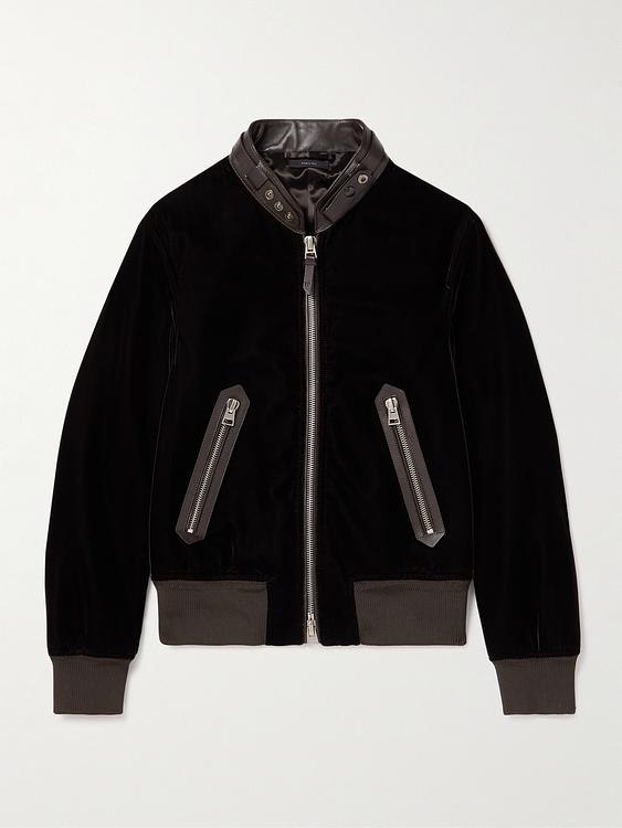 Black bomber jacket from Tom Ford