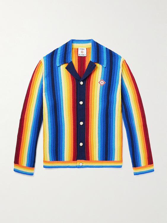 Striped multicolor cardigan from Casablanca