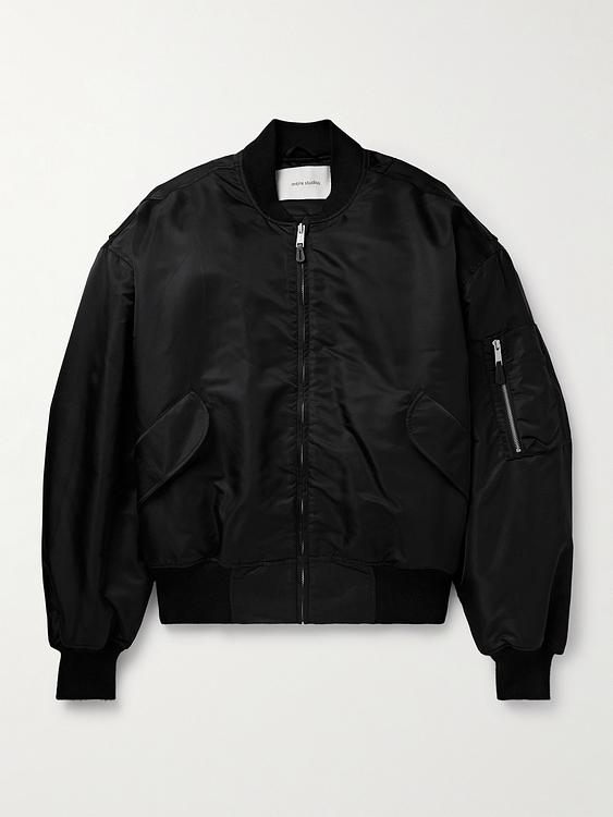 Black bomber jacket from Entire Studios