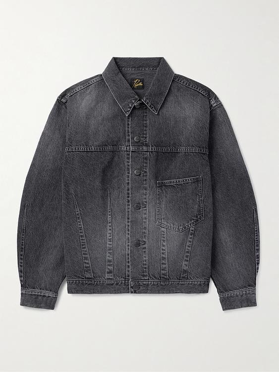 Dark grey denim jacket from Needles