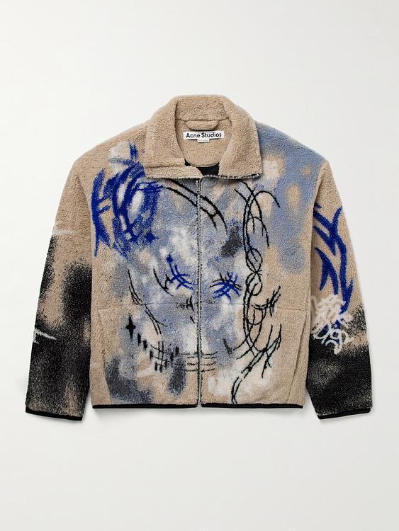 Taupe fleece jacket from Acne Studios