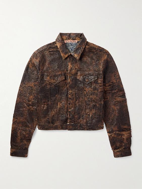 Dark brown denim jacket from Acne Studios