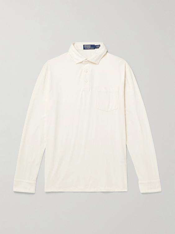 White long sleeve polo shirt from Polo Ralph Lauren
