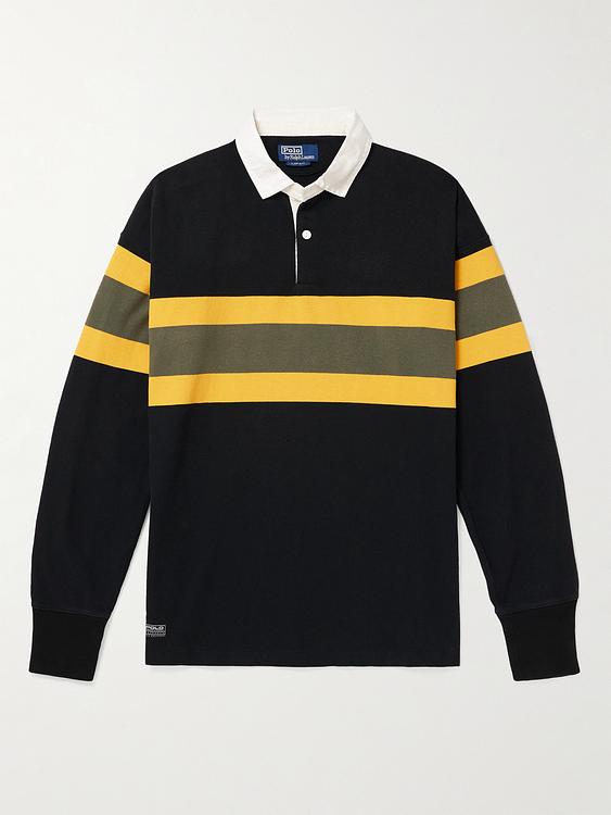 Striped black long sleeve polo shirt from Polo Ralph Lauren