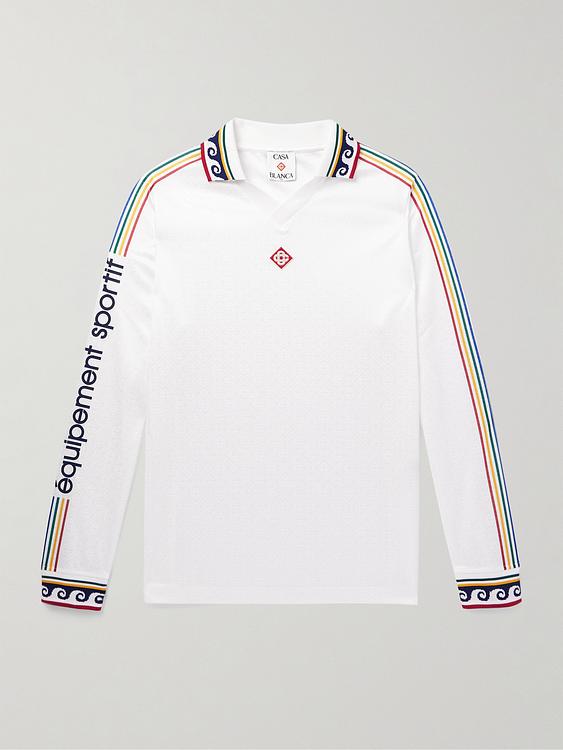 White long sleeve polo shirt from Casablanca