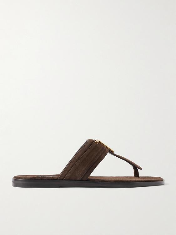 Dark grey sandals from Tom Ford