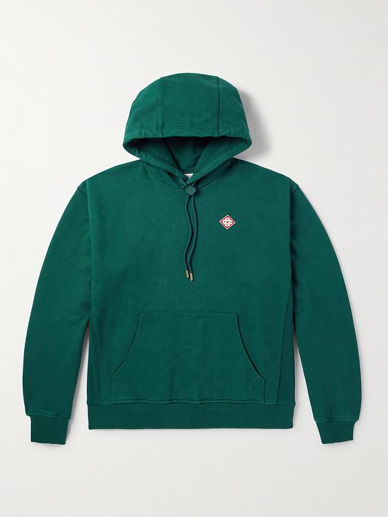 Teal hooded sweatshirt from Casablanca