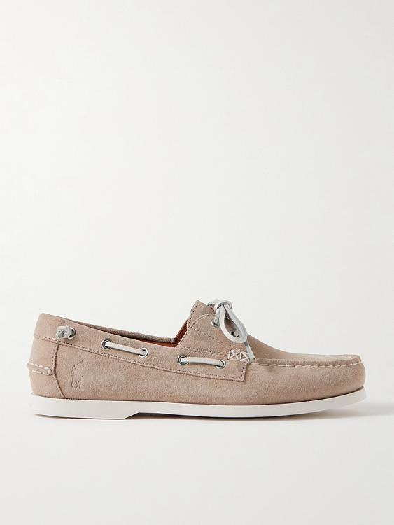 Taupe boat shoes from Polo Ralph Lauren