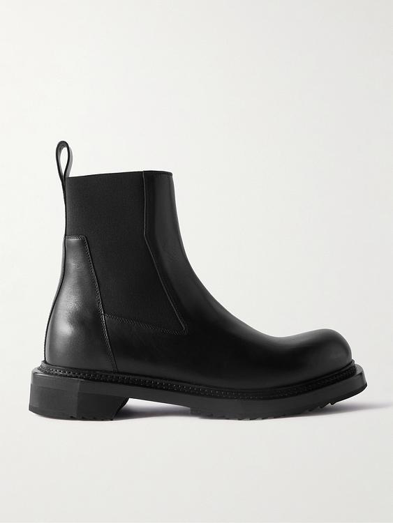Black chelsea boots from Rick Owens