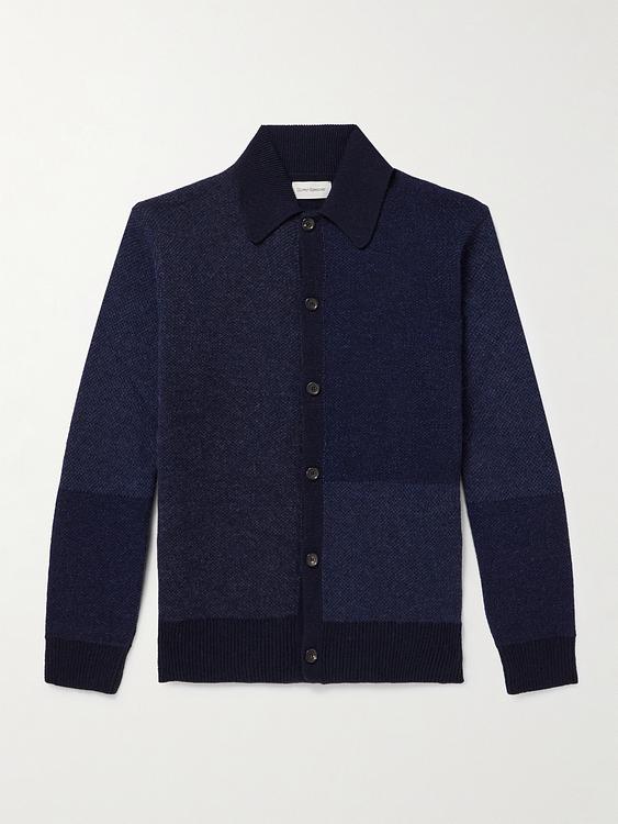 Dark blue cardigan from Oliver Spencer