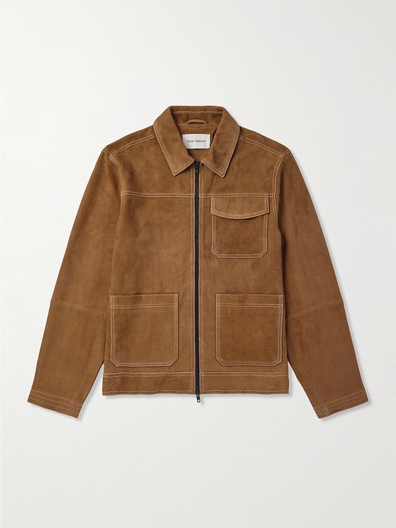 Taupe casual jacket from Oliver Spencer