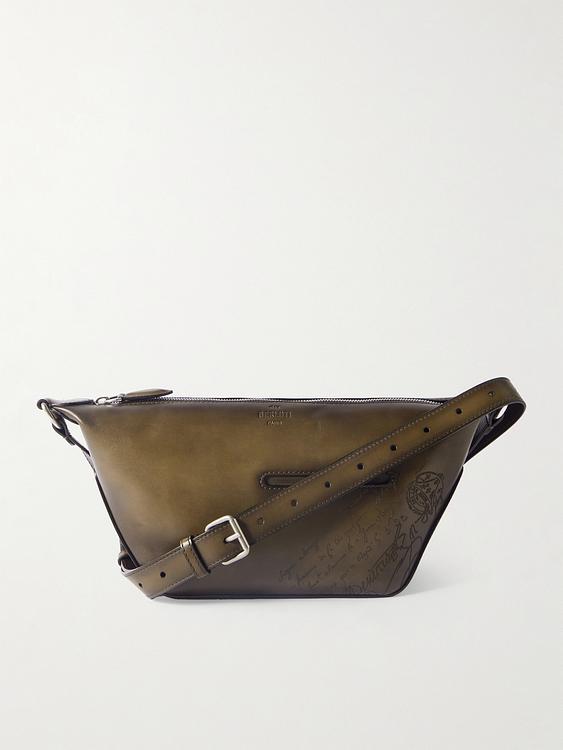 Dark green shoulder bag from Berluti