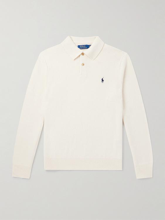 White long sleeve polo shirt from Polo Ralph Lauren