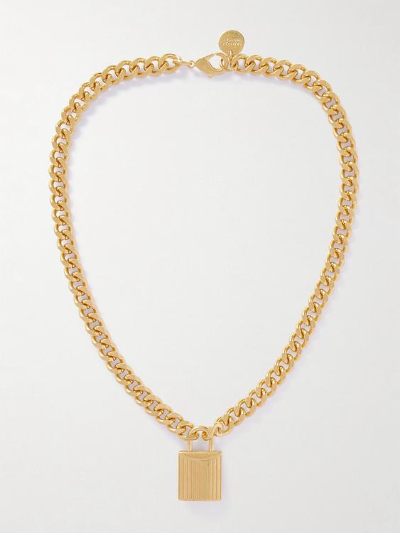 Dark yellow necklace from Tom Ford