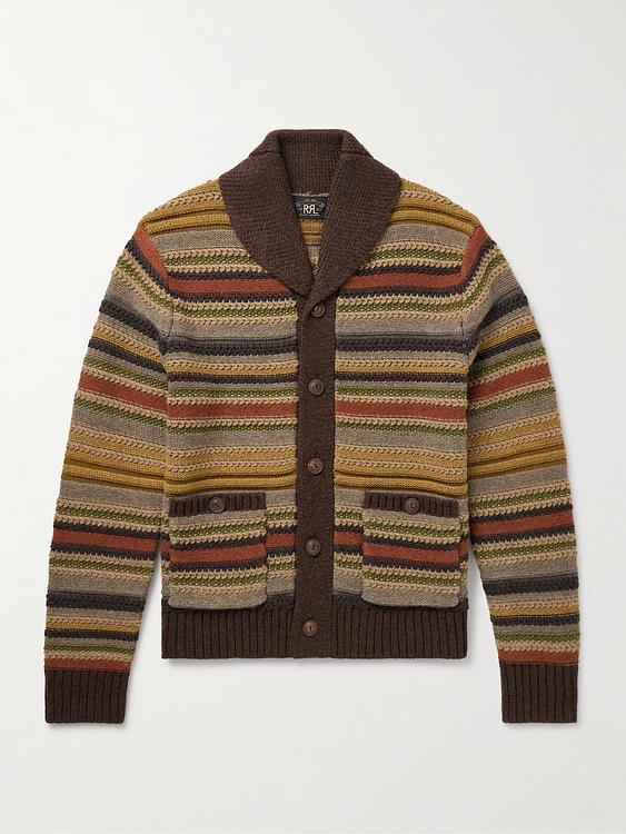 Striped dark brown cardigan from RRL