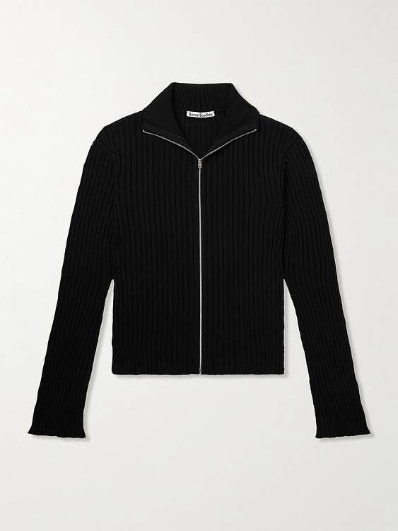 Striped black full-zip from Acne Studios