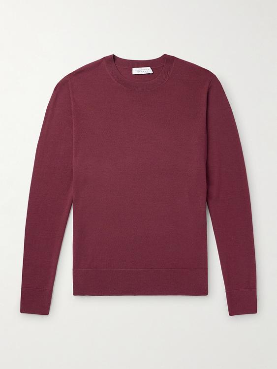 Dark red sweater from Gabriela Hearst