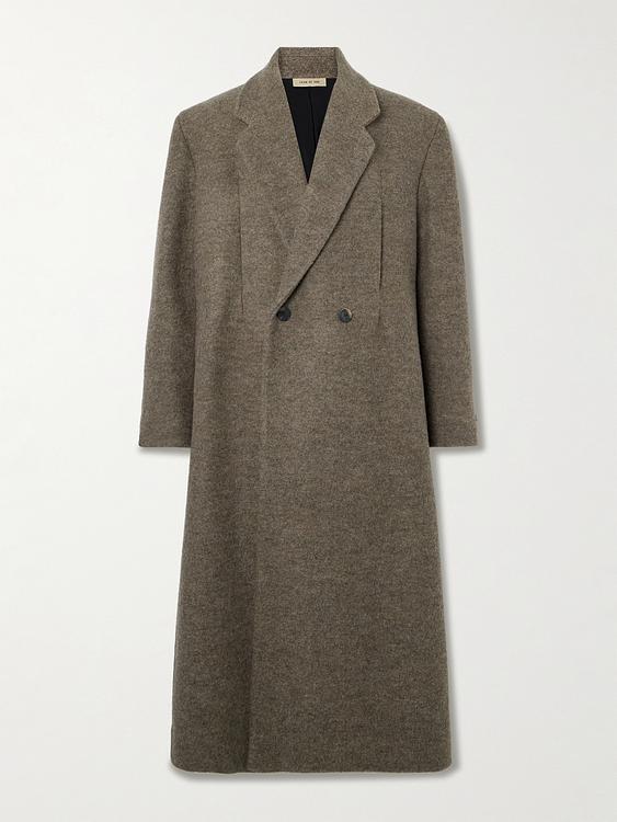 Taupe coat from Fear Of God