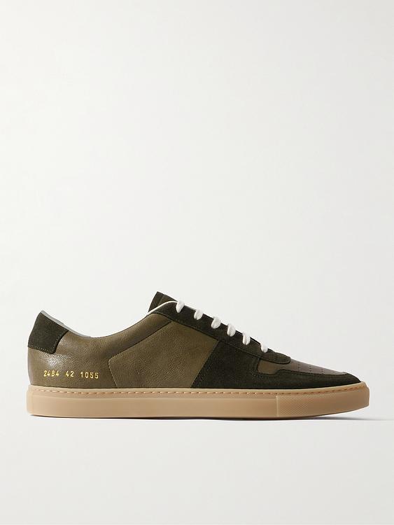 Dark green sneakers from Common Projects