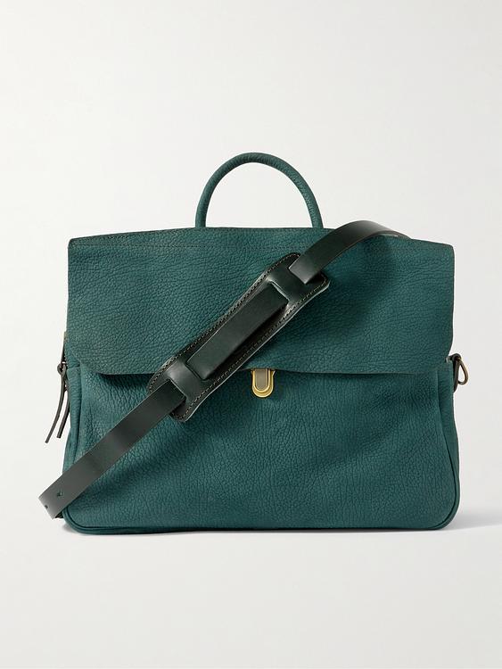 Teal briefcase from Bleu de Chauffe