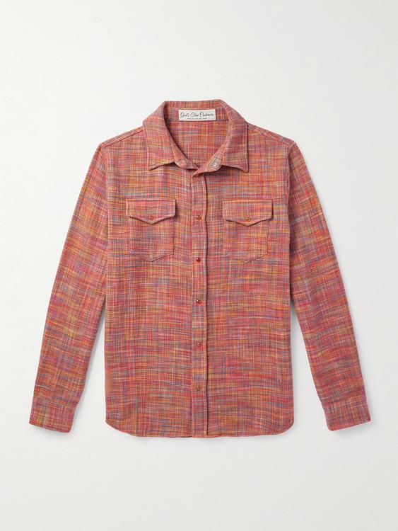 Checkered red casual shirt from God's True Cashmere