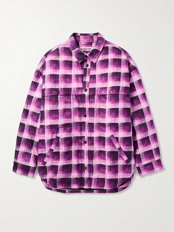 Checkered pink casual jacket from Acne Studios