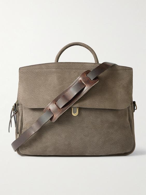 Taupe briefcase from Bleu de Chauffe