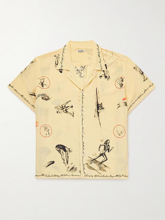 Beige short sleeve shirt from Bode