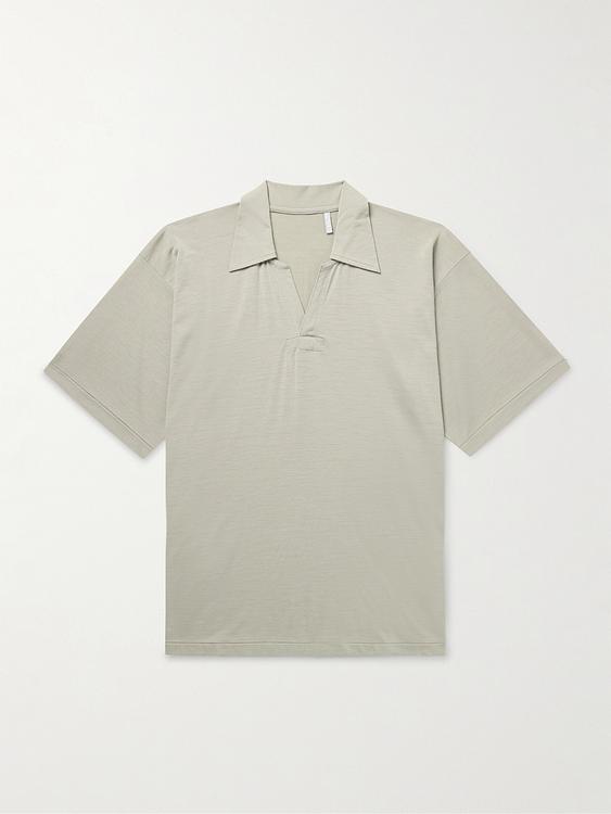 Beige short sleeve polo shirt from Kaptain Sunshine
