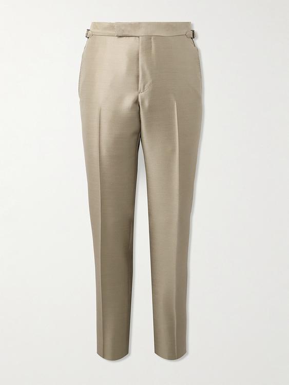 Taupe formal trousers from Tom Ford