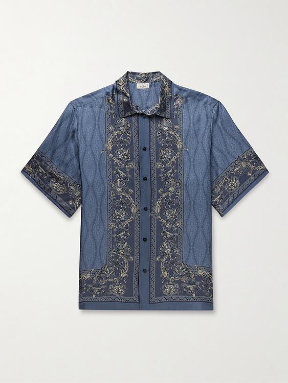 Dark grey short sleeve shirt from Etro