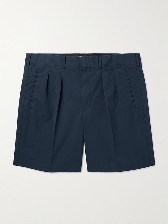 Dark grey chino shorts from Tom Ford
