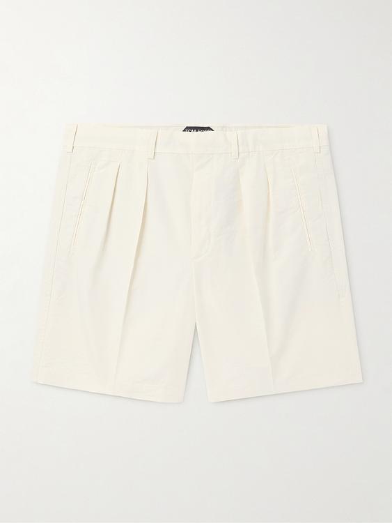 White chino shorts from Tom Ford