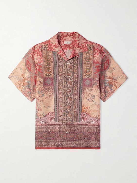 Peach short sleeve shirt from Etro