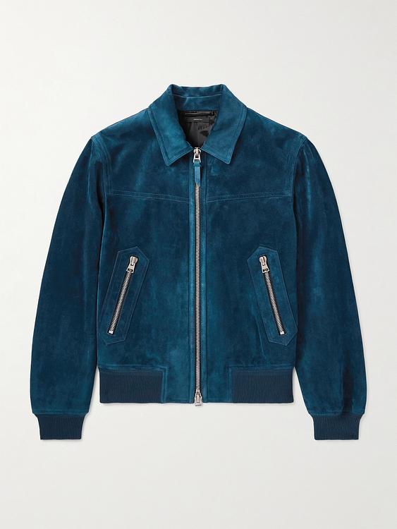 Dark blue bomber jacket from Tom Ford