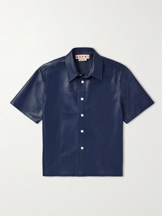 Dark blue short sleeve shirt from Marni