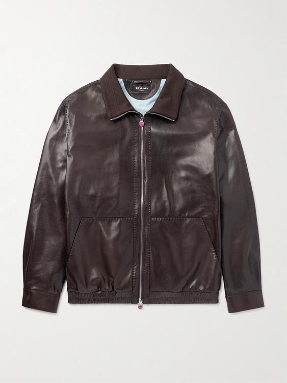 Dark brown casual jacket from Kiton