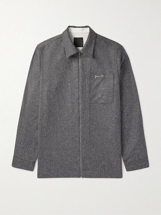Grey long sleeve polo shirt from Givenchy